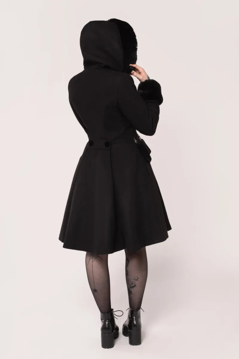 Hell Bunny Oita Coat Black Outlet