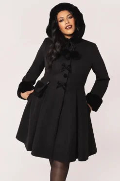 Hell Bunny Oita Coat Black Outlet