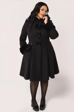 Hell Bunny Oita Coat Black Outlet