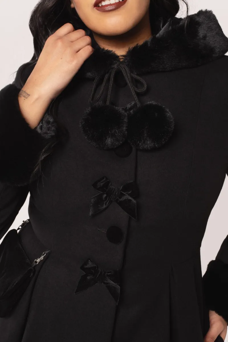 Hell Bunny Oita Coat Black Outlet