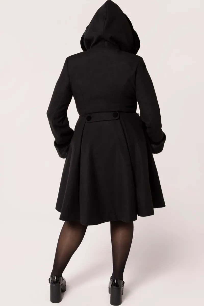Hell Bunny Oita Coat Black Outlet