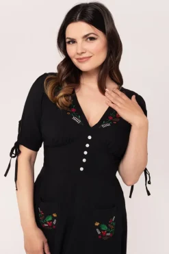 Hell Bunny Olivia Mid Dress Black