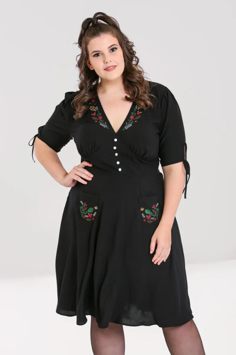 Hell Bunny Olivia Mid Dress Black