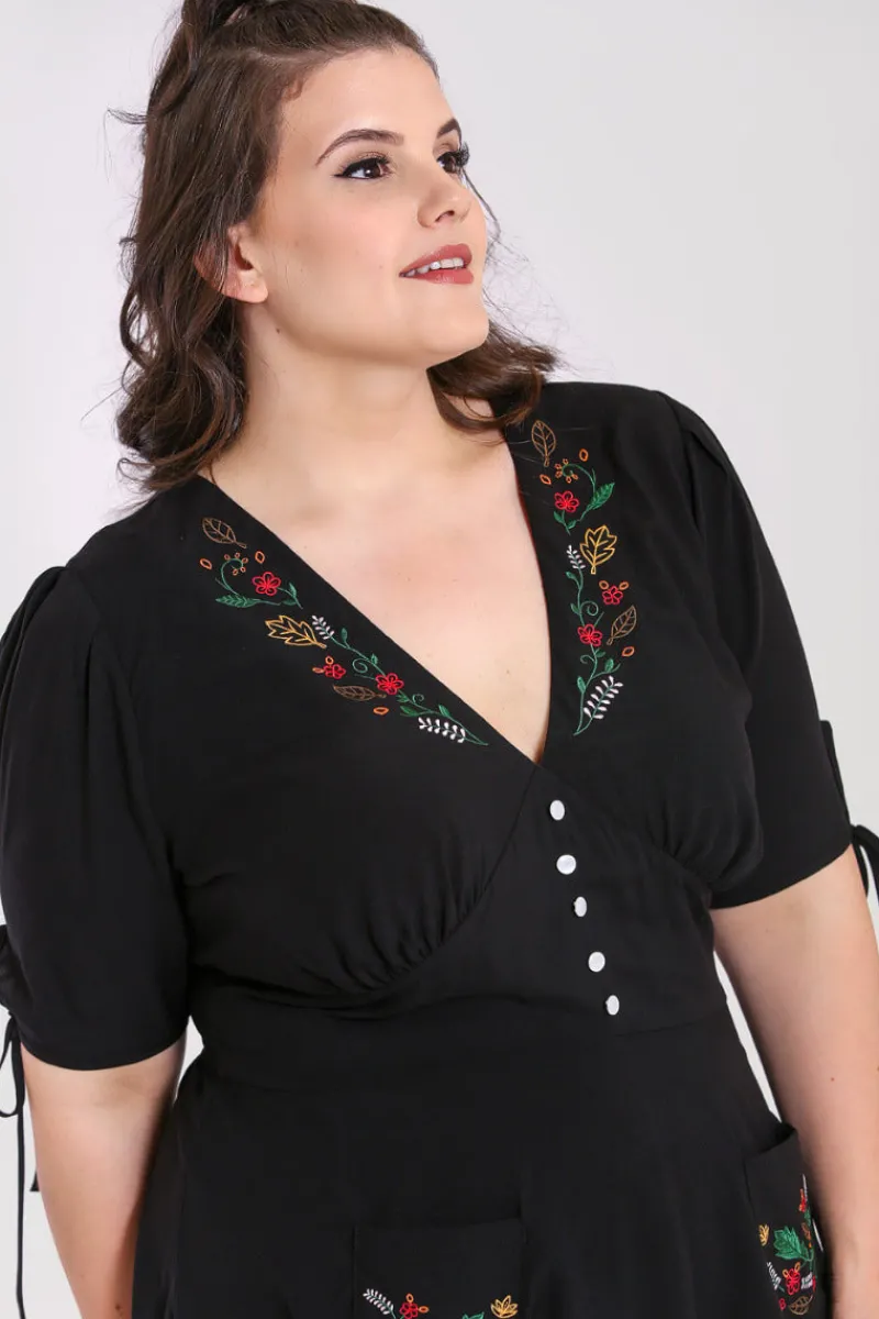 Hell Bunny Olivia Mid Dress Black