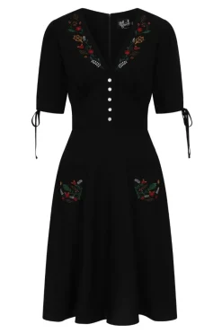 Hell Bunny Olivia Mid Dress Black