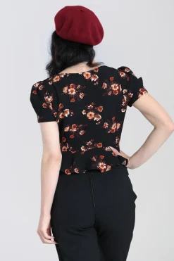 Hell Bunny Orla Blouse Black Online