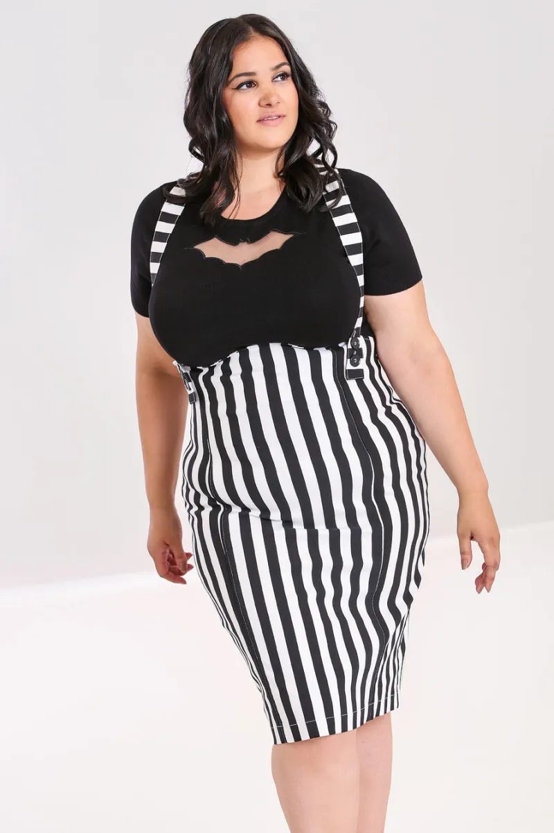 Hell Bunny Otho Pinafore Skirt Discount