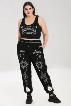 Hell Bunny Ouija Joggers Black New