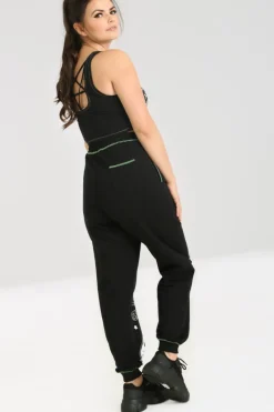 Hell Bunny Ouija Joggers Black New