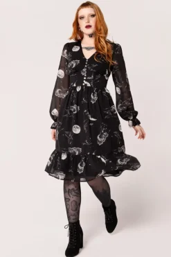 Hell Bunny Over The Moon Dress Black Sale