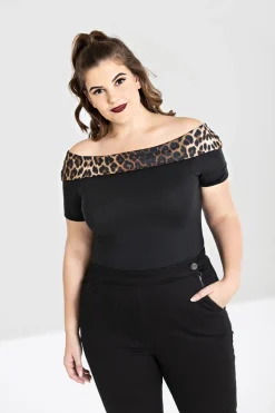 Hell Bunny Panthera Top Black New