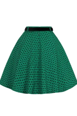 Hell Bunny Paradisum Mini Skirt Green Discount