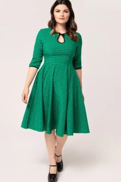 Hell Bunny Paradisum 50's dress Green Online