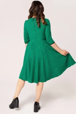 Hell Bunny Paradisum 50's dress Green Online