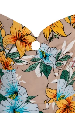 Hell Bunny Pattaya Dress Beige Outlet