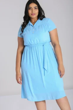 Hell Bunny Pearl Dress Blue Sale