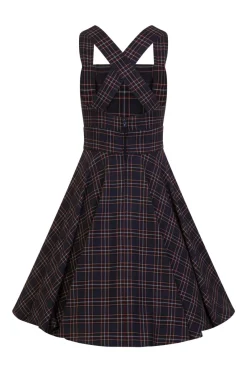 Hell Bunny Peebles Pinafore Dress Sale Navy Outlet