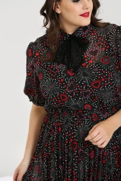 Hell Bunny Perry Mid Dress Black Clearance