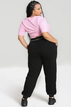 Hell Bunny Petal Joggers Black Clearance