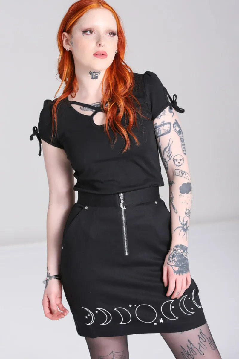 Hell Bunny Phaze Skirt Black Clearance