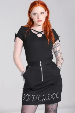 Hell Bunny Phaze Skirt Black Clearance