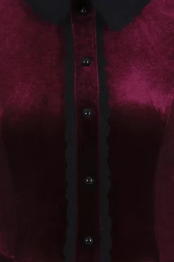 Hell Bunny Prudence Dress Wine Sale