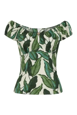 Hell Bunny Rainforest Top Ivory Outlet