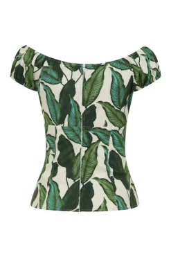 Hell Bunny Rainforest Top Ivory Outlet