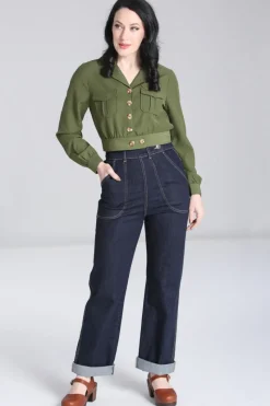 Hell Bunny Ravenwood Jacket Khaki