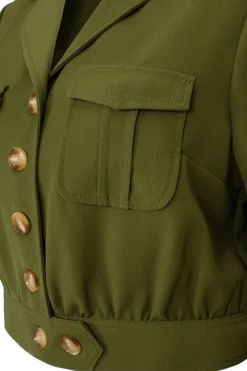 Hell Bunny Ravenwood Jacket Khaki