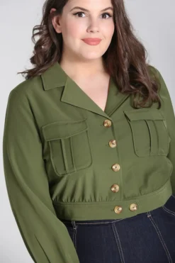 Hell Bunny Ravenwood Jacket Khaki