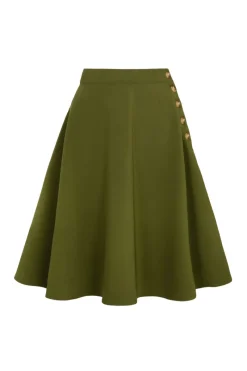 Hell Bunny Ravenwood Skirt Khaki Sale