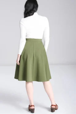 Hell Bunny Ravenwood Skirt Khaki Sale