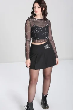 Hell Bunny Rebellion Skirt Black