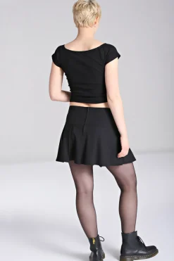 Hell Bunny Rebellion Skirt Black