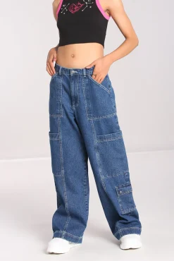 Hell Bunny Reese Jeans Blue Online