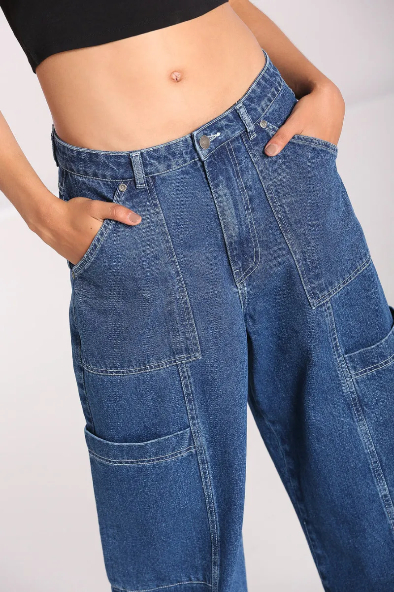 Hell Bunny Reese Jeans Blue Online