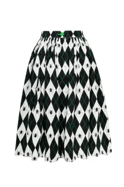 Hell Bunny Regina Skirt Black/White Discount