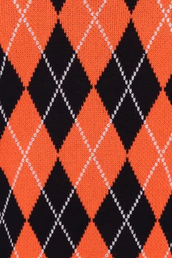 Hell Bunny Rhombus Vest -Orange Black Clearance