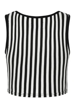 Hell Bunny Ribcage Crop Top Black Best