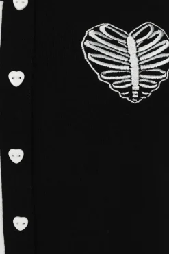 Hell Bunny Ribcage Crop Top Black Best