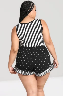 Hell Bunny Ribcage Crop Top Black Best