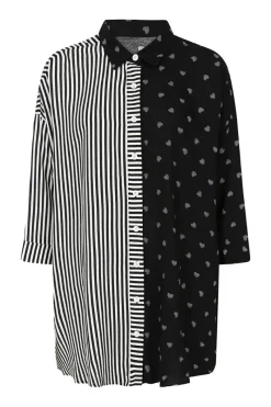 Hell Bunny Ribcage Oversized Shirt Black Outlet