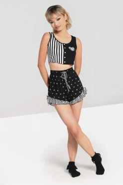Hell Bunny Ribcage Shorts Black Hot