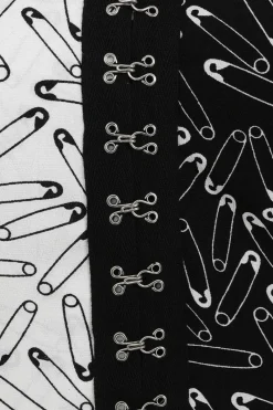 Hell Bunny Safety Pin Crop Top Black