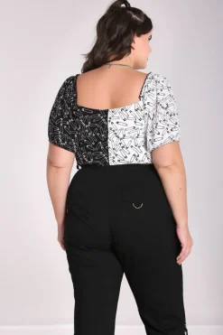 Hell Bunny Safety Pin Crop Top Black