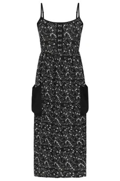 Hell Bunny Safety Pin Dress Black Clearance