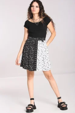 Hell Bunny Safety Pin Skirt Black New
