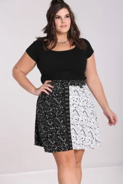 Hell Bunny Safety Pin Skirt Black New