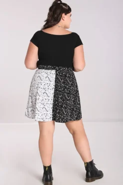 Hell Bunny Safety Pin Skirt Black New